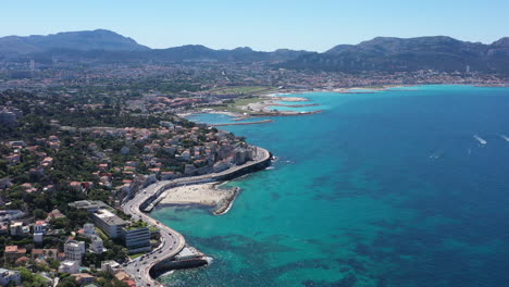 Marseille-mediterranean-coastline-aerial-view-sunny-day.-Beautiful-beaches